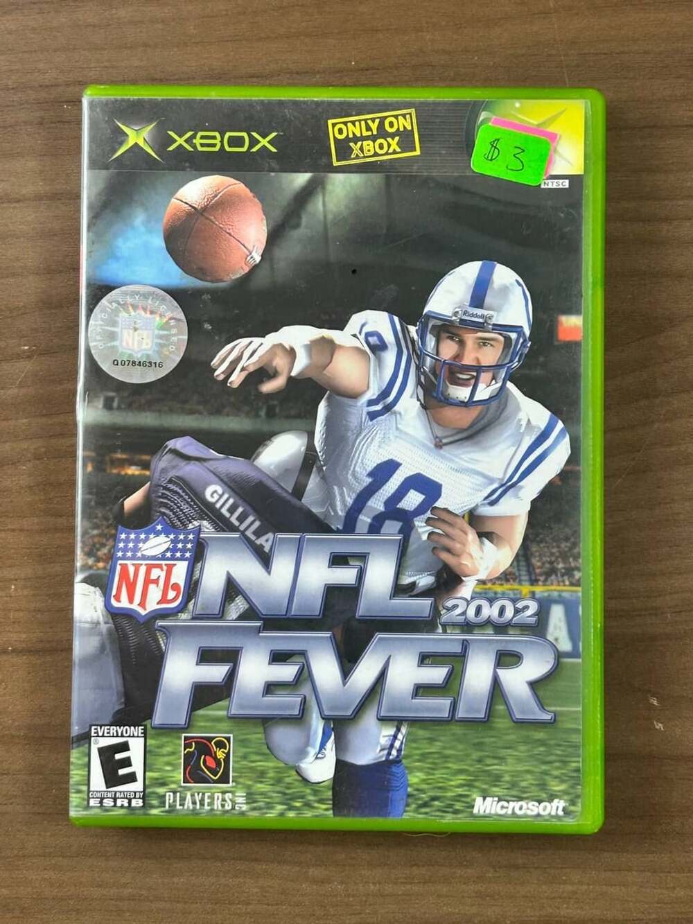 NFL Fever 2к2 Microsoft Original Xbox 2001 NTSC Football Game Disc Case & Manual